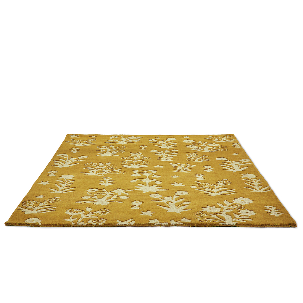 Woodland Glade Gold Rug | Size: 140 x 200 cm