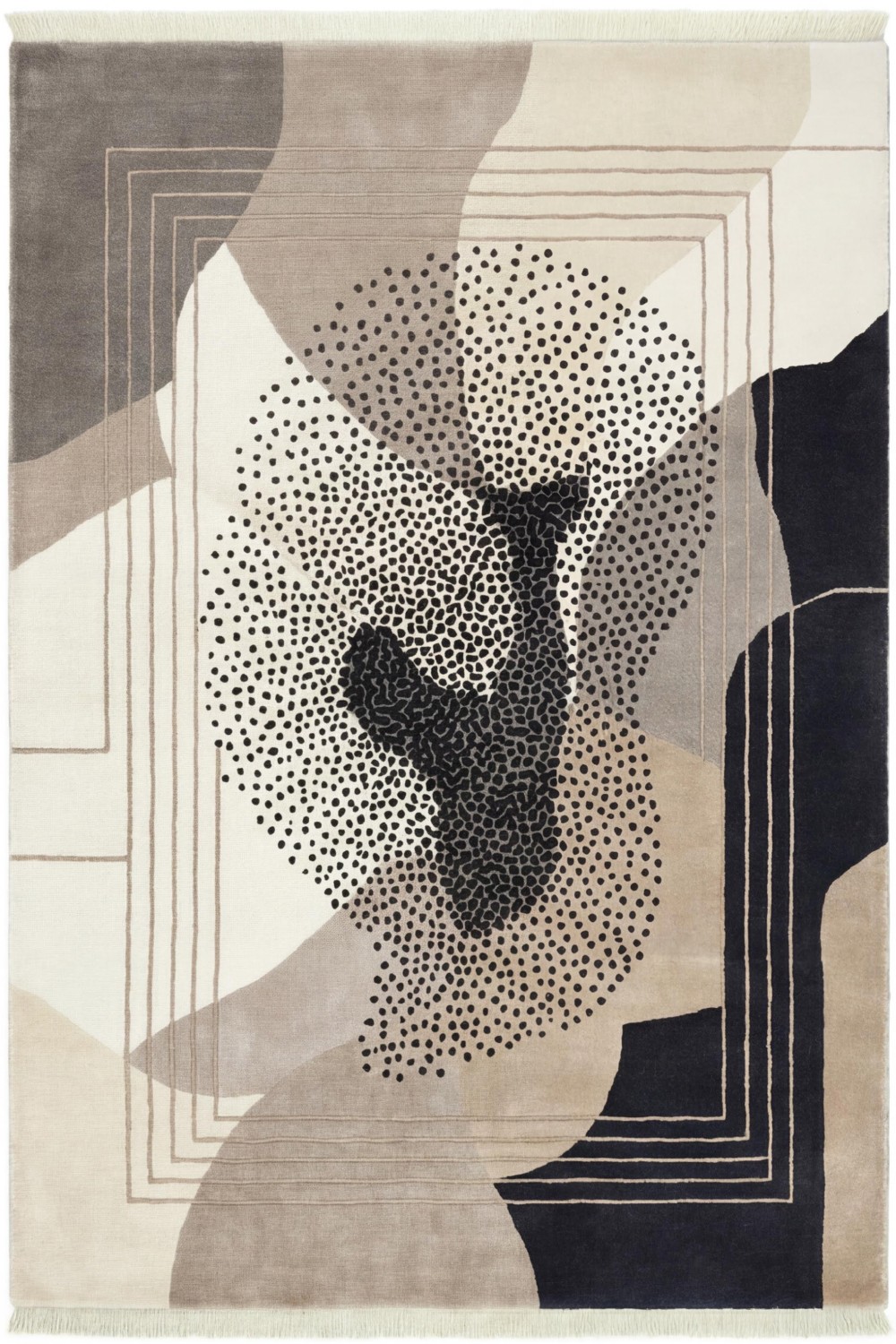 Abstract Figure Mono Artisan Rug | Size: 170 × 240 cm
