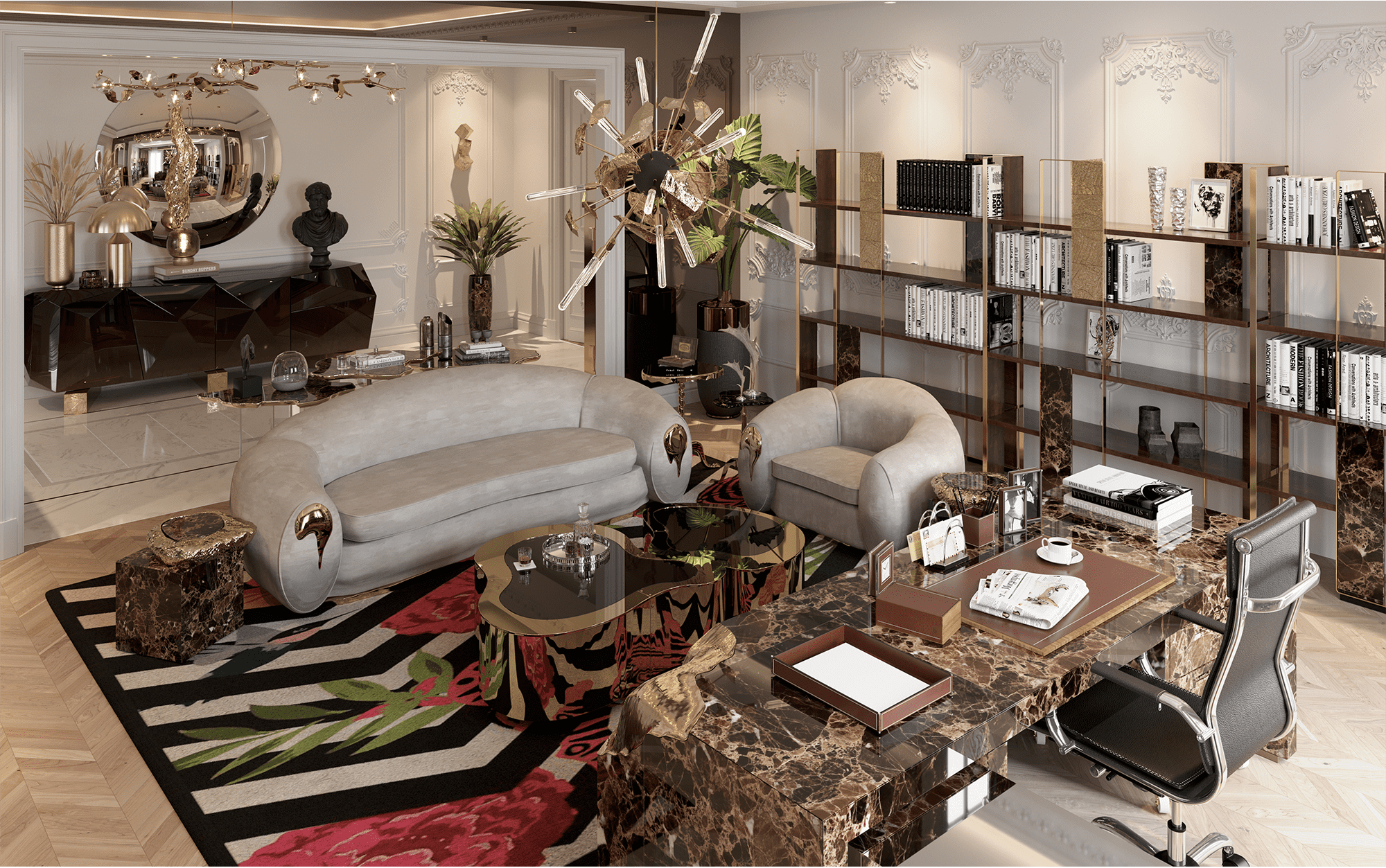 Prism Chocolate XL Designer Sideboard