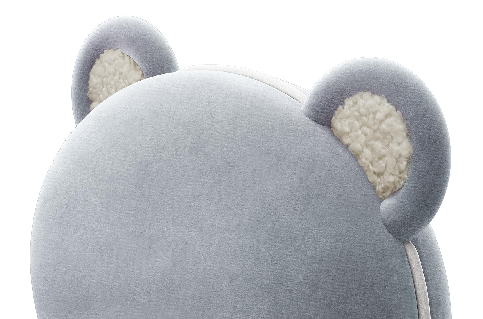 Fluffy Bear Light Blue Kids Chair
