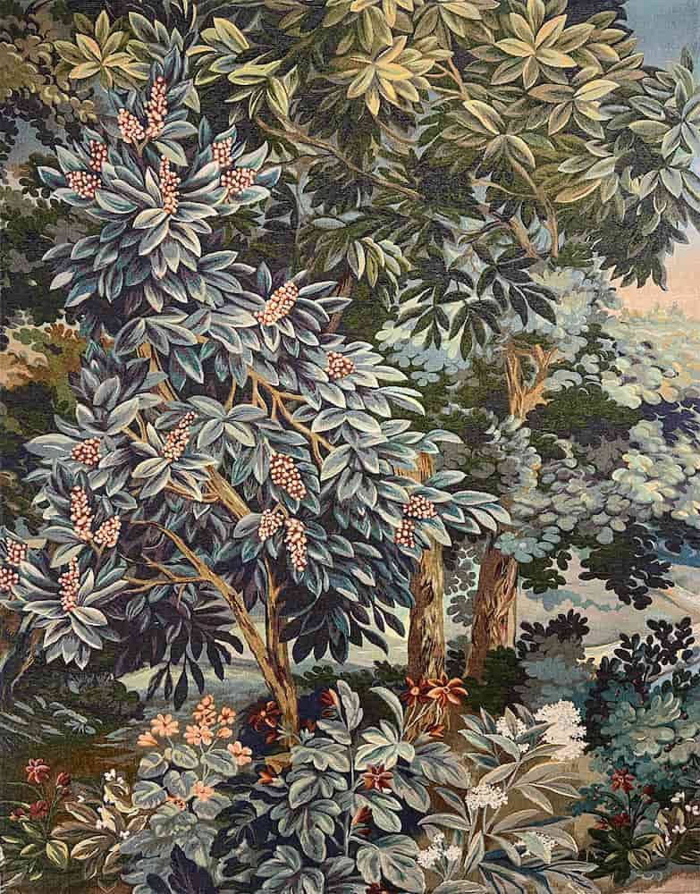 Flemish Green Woven Tapestry