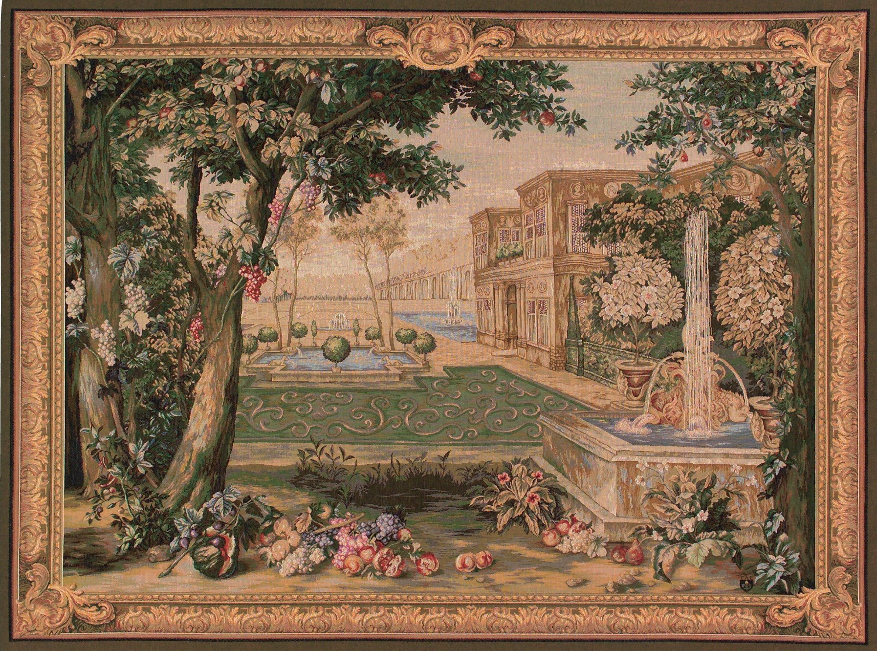 Verdure Fountain French Tapestry