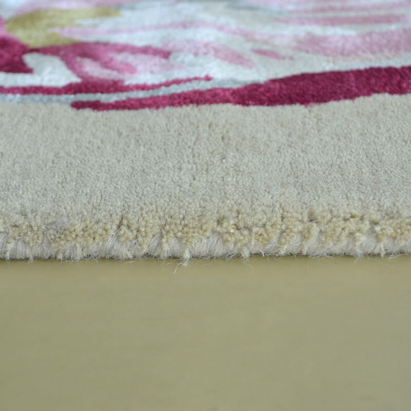 Hand Woven Floral Beige Rug | Size: 170 x 240 cm