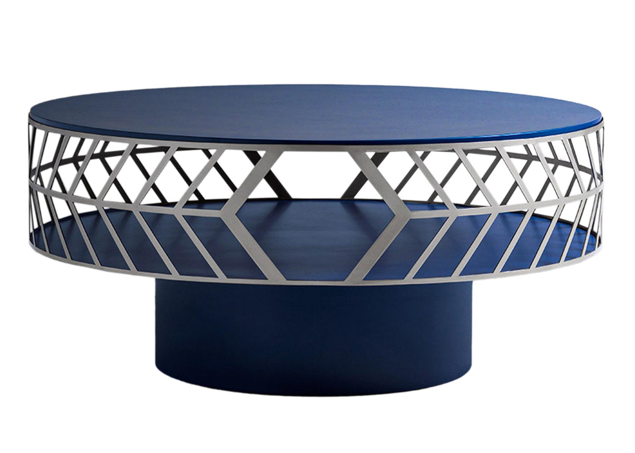 Lok Blue Modernist Italian Coffee Table