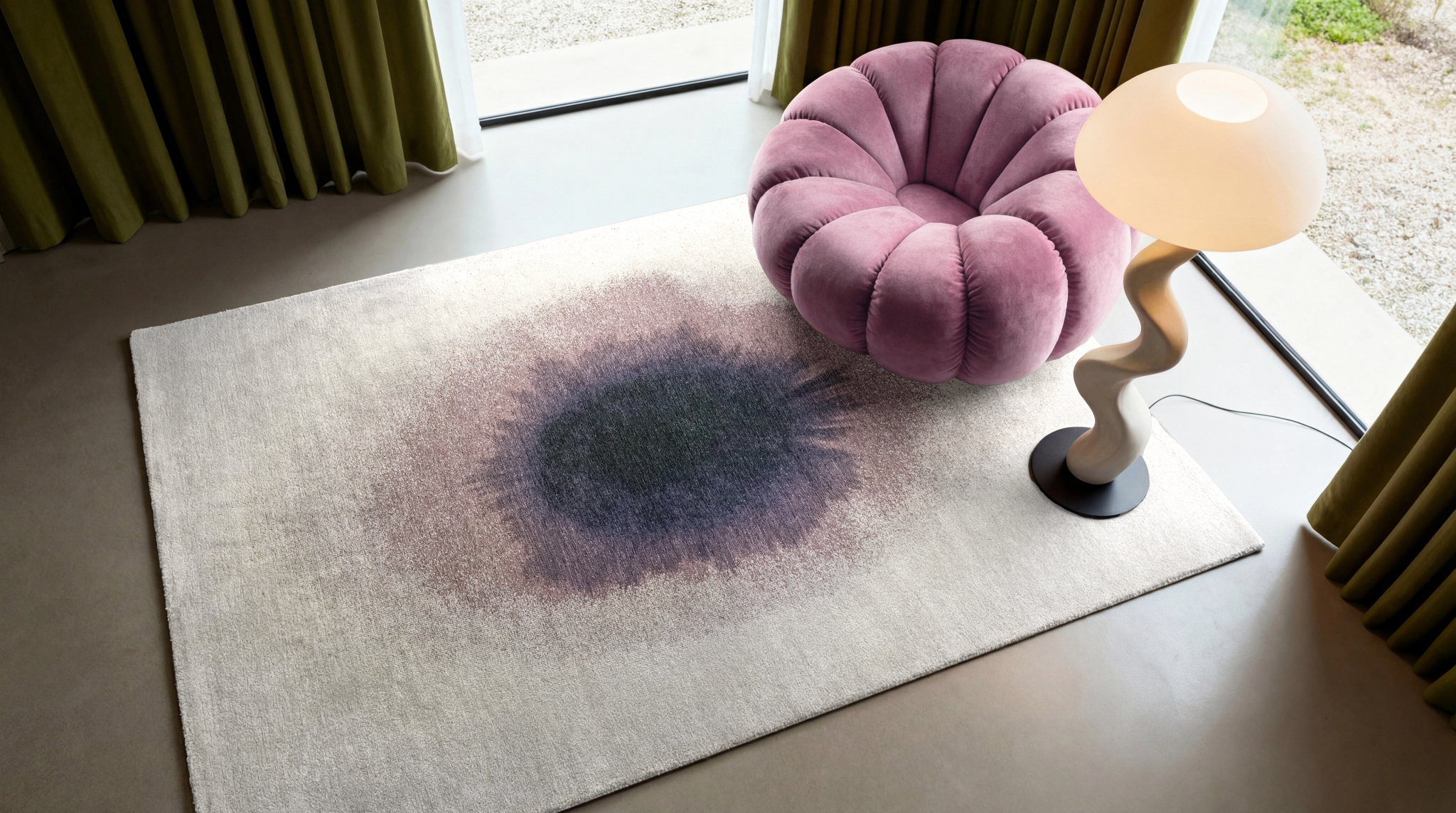 Purple Smoke Flatwoven Rug | Size: 100 × 140 cm