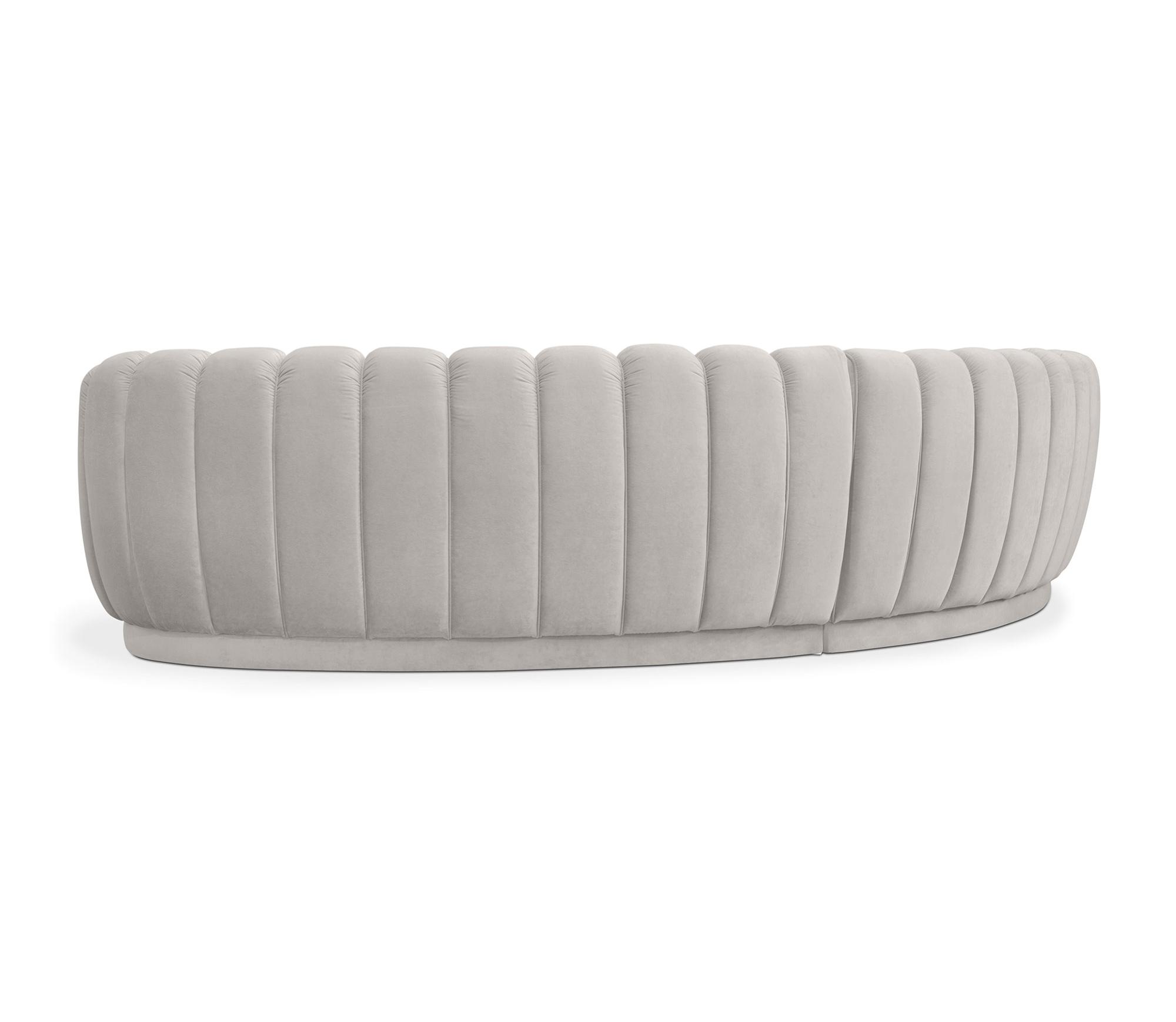 Refined Round Three-Seat Grand Sofa