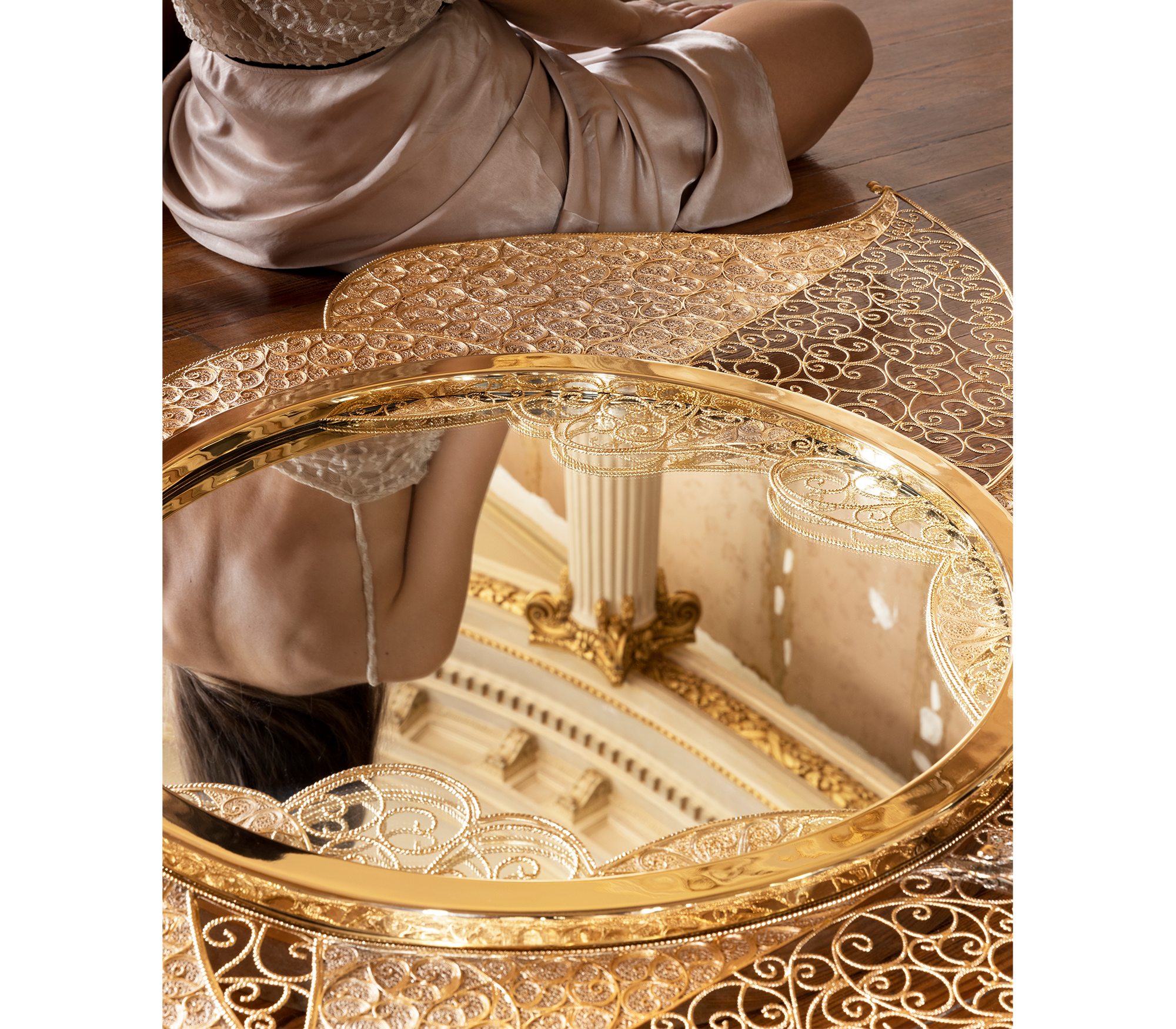 Ornate Filigree Designer Mirror