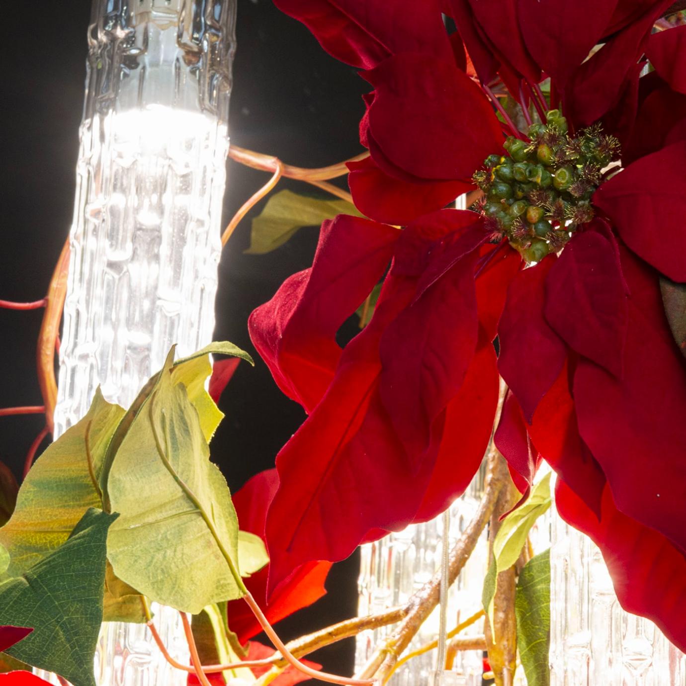 Poinsettia Floral Italian Chandelier