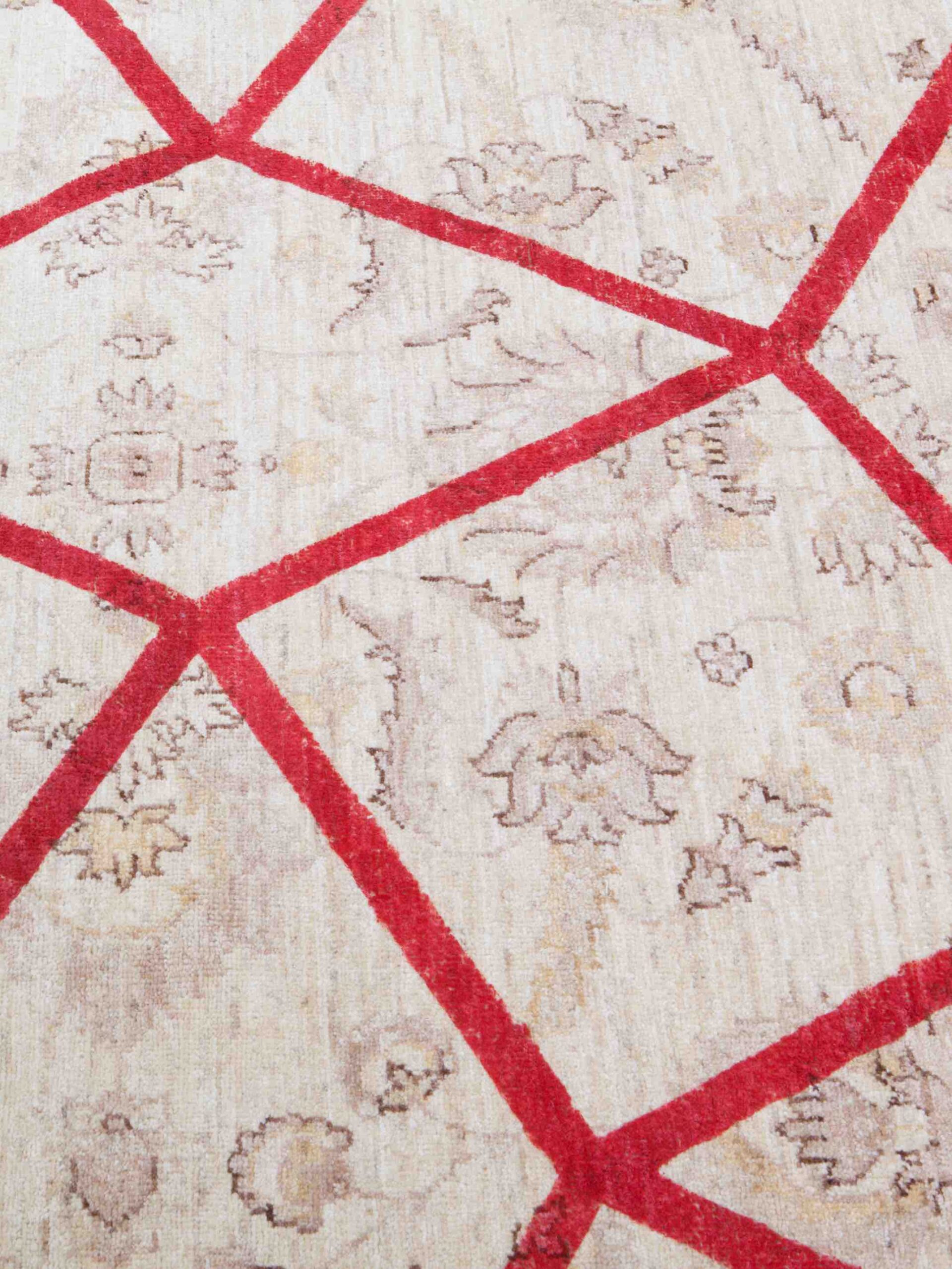 Double Layer Red Wool Rug