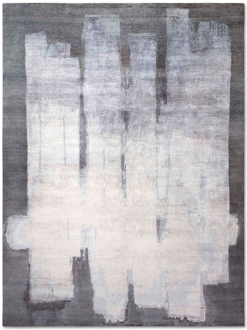 Silver Grey Hand-Woven Exquisite Rug ☞ Size: 274 x 365 cm