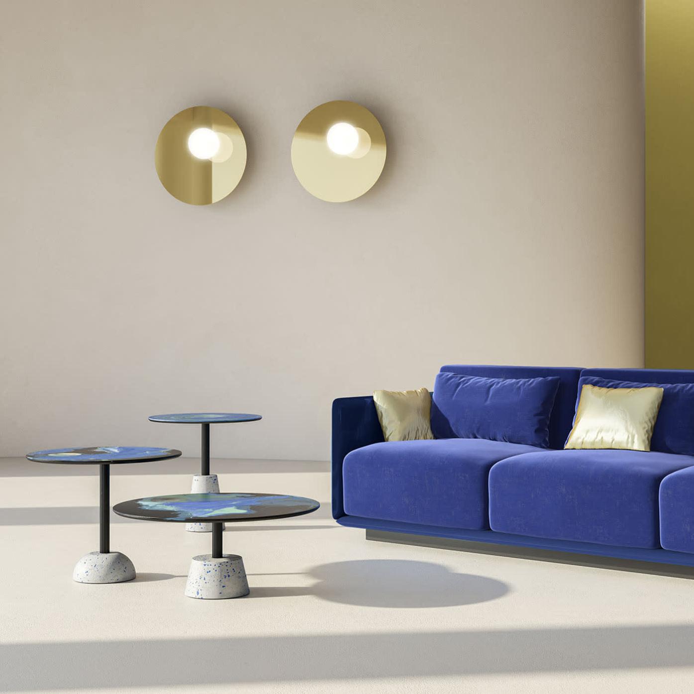 Astraliti Blue Round Coffee Table