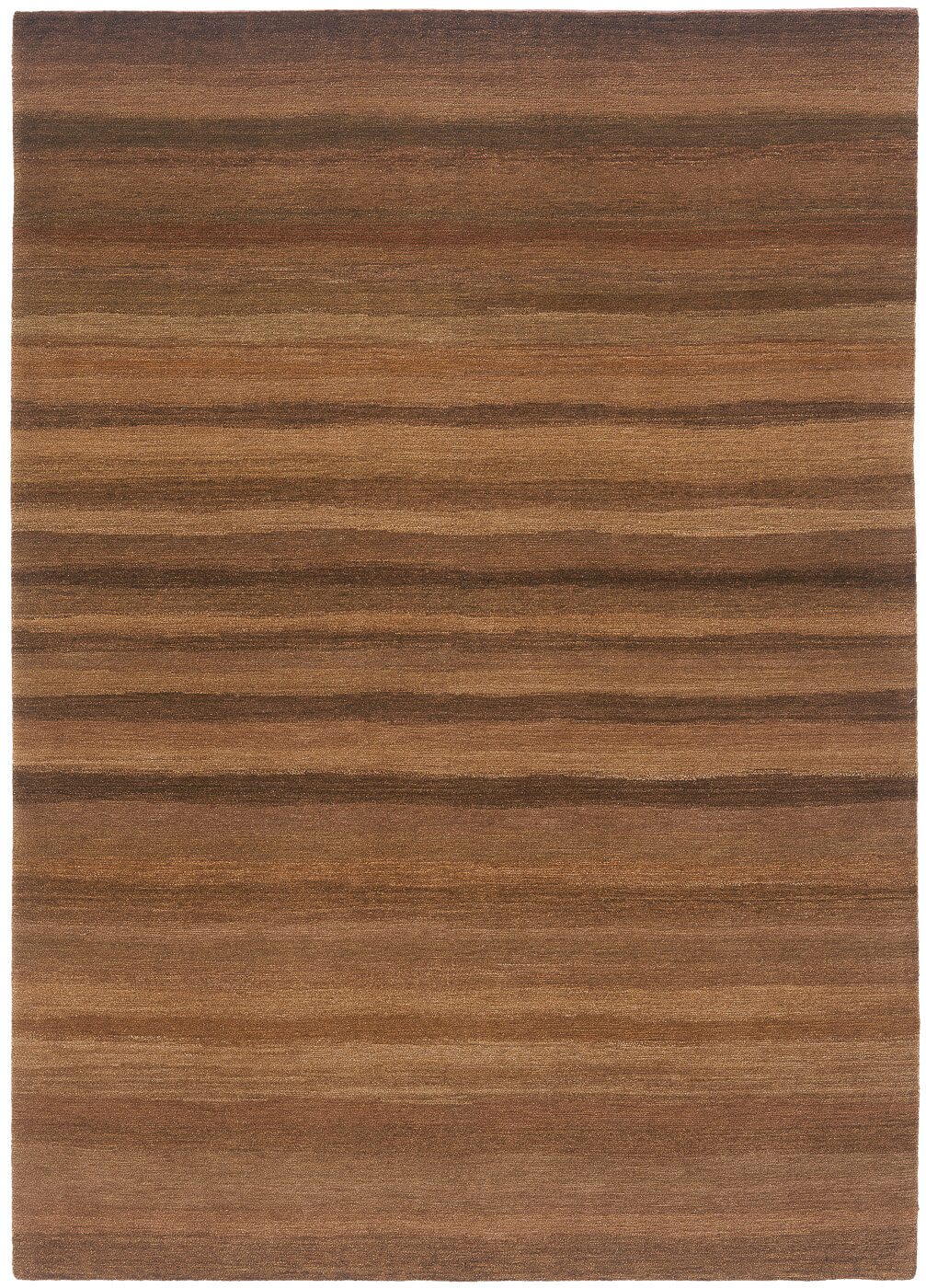 Brown Striped Hand-woven Luxury Rug