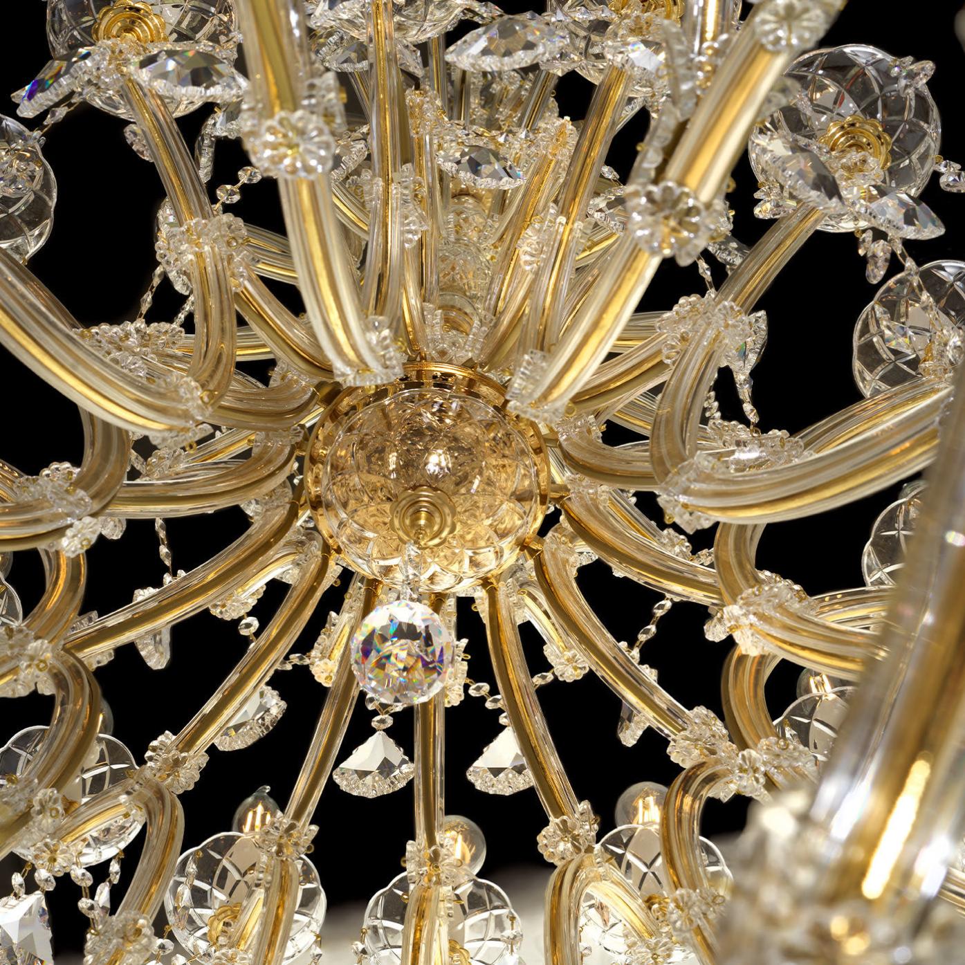 Mariateresa Gold Crystal Pendant Chandelier