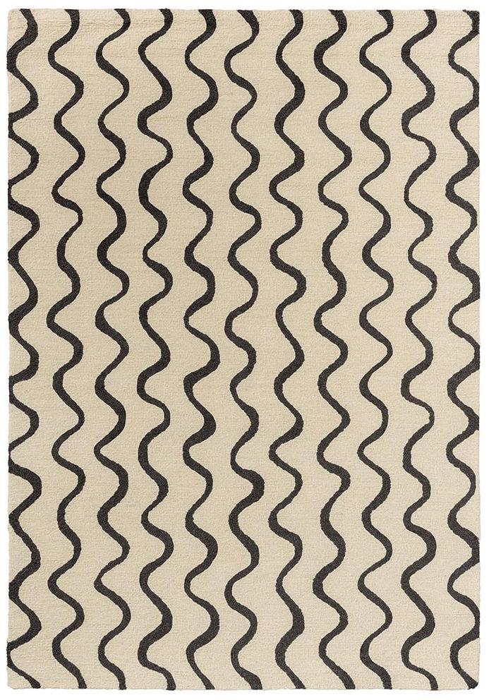Stripe Charcoal Rug | Size: 120 x 180 cm