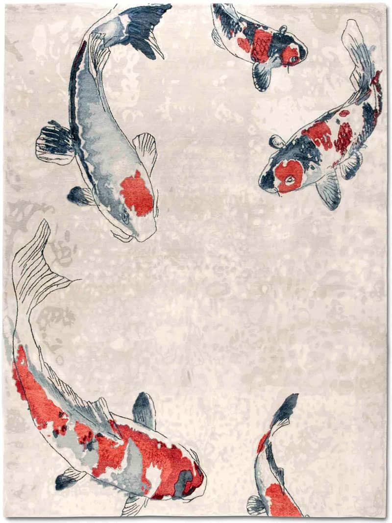 Fish Sand Luxury Hand-Woven Rug