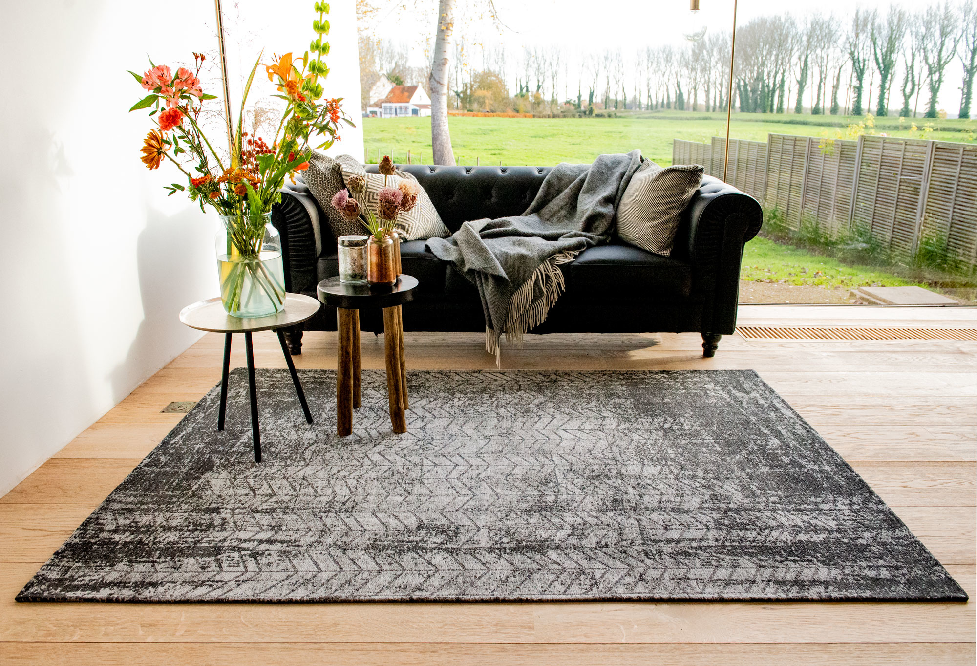 Abstract Indoor Grey Rug | Size: 140 x 200 cm