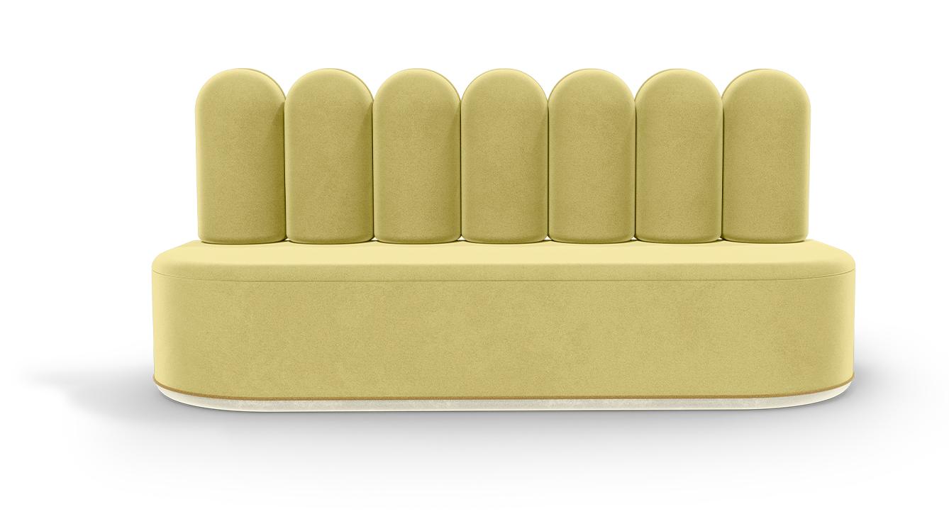 Fluffy Cloud II Yellow Sofa