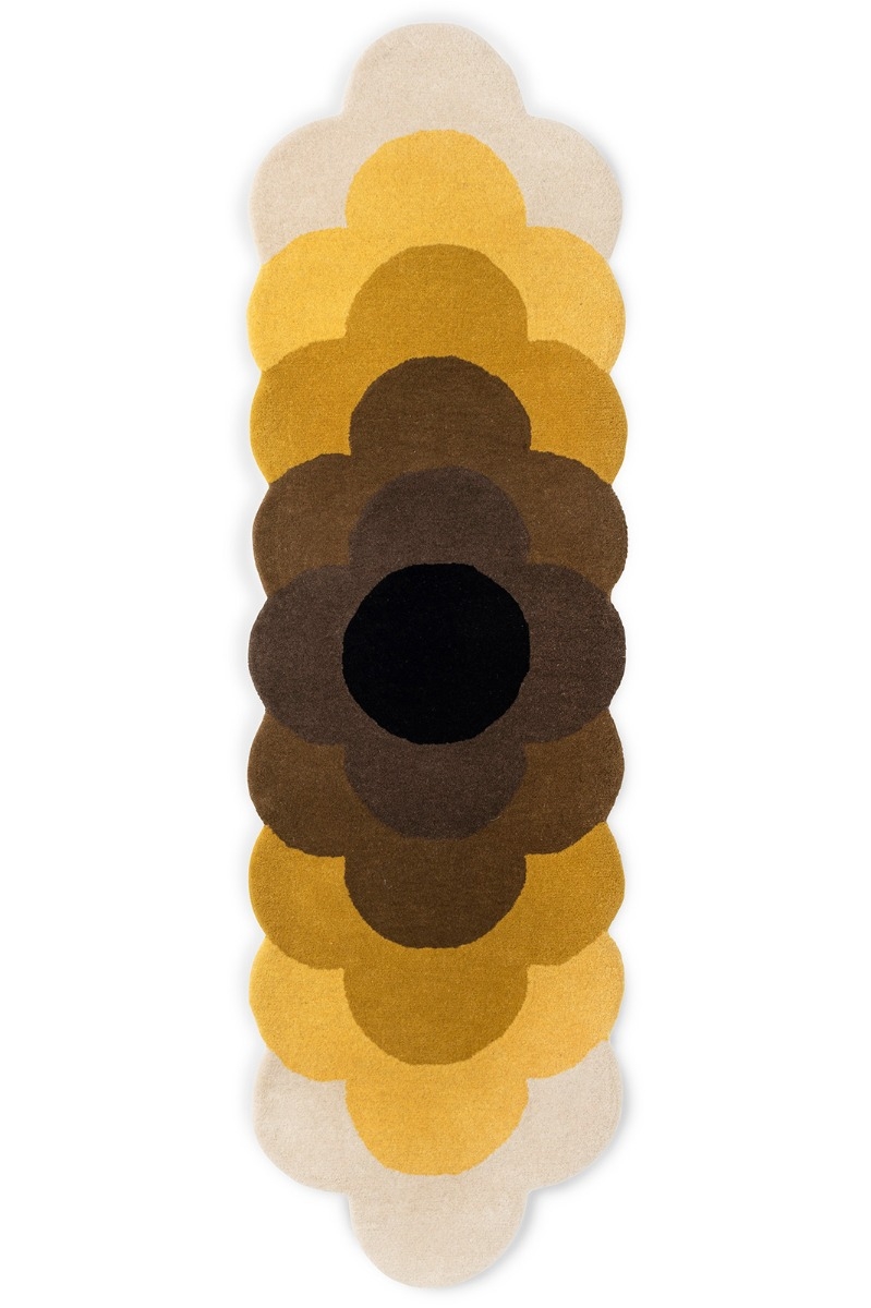 Floral Yellow Handtufted Premium Rug | Size: 87 x 300 cm