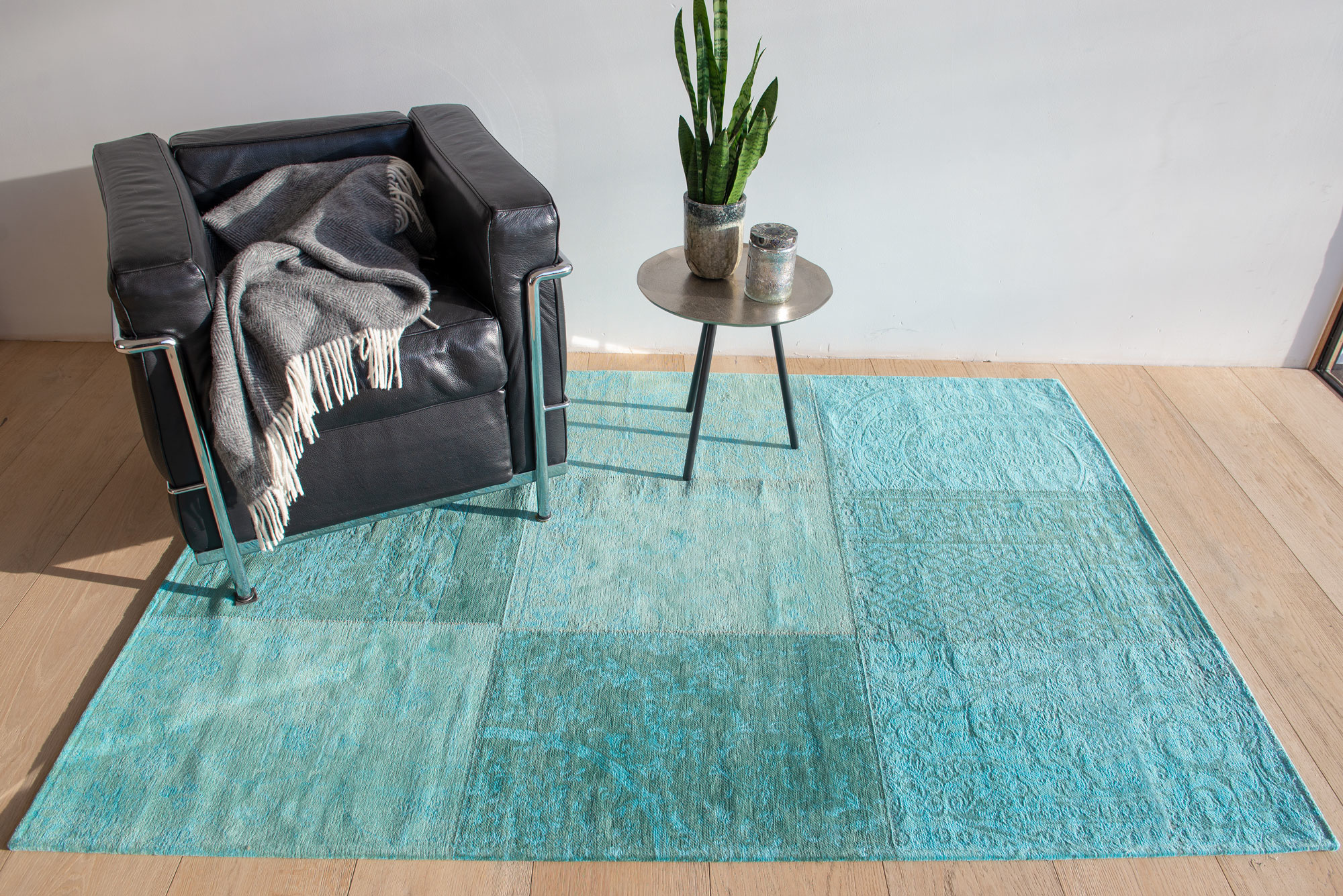 Patchwork Turquoise Rug ☞ Size: 230 x 330 cm