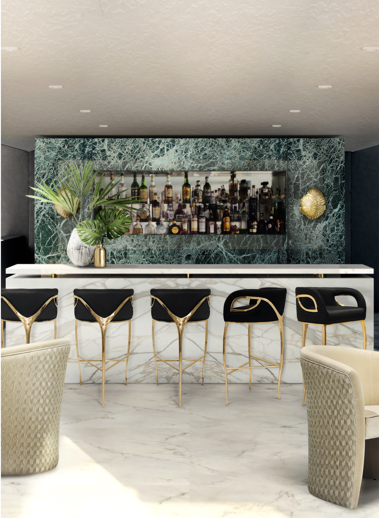 Chandra Highback Luxe Bar Stool