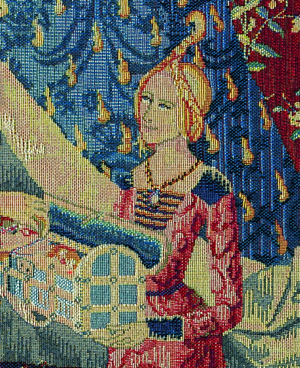 Girl in the Box Woven Tapestry