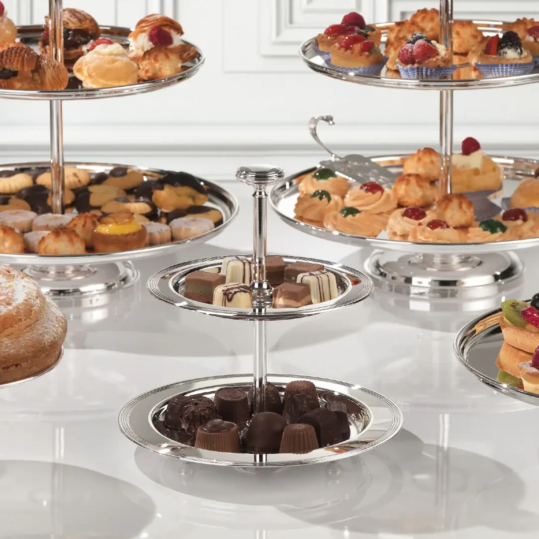 Silver-Plated Two-Tier Fruit Stand