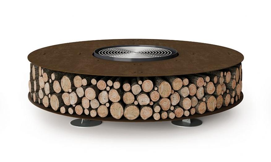 Steel Outdoor Fire Pit | Finishing: Vintage Brown | Dimensions: Ø 300 cm