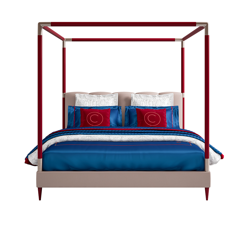 Modern Italian Bed Accentuated with Headboard