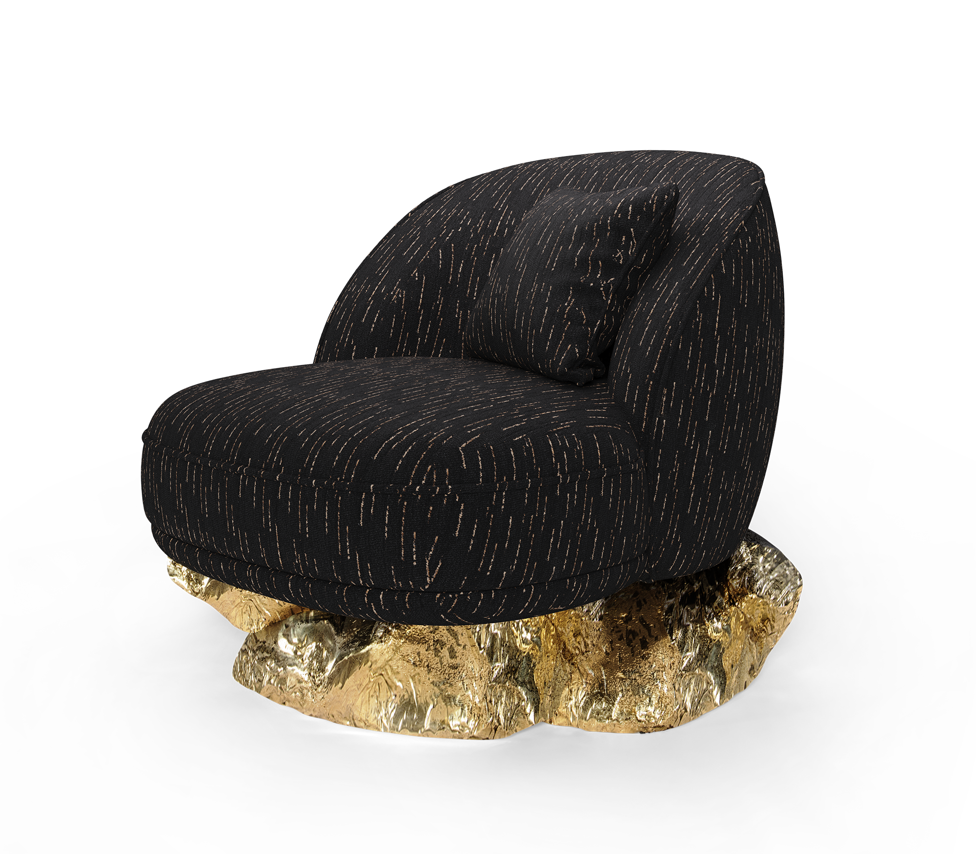 Angora Black Designer Armchair