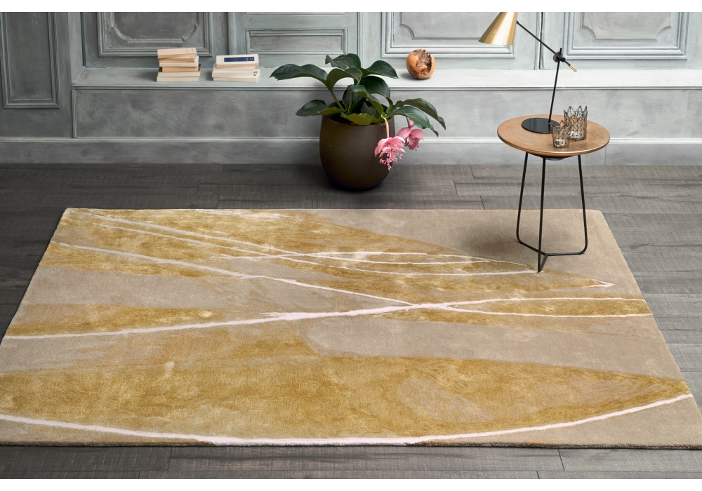 Flowing Viscose / Wool Hand-woven Abstract Luxury Rug | Size: 200 x 300 cm