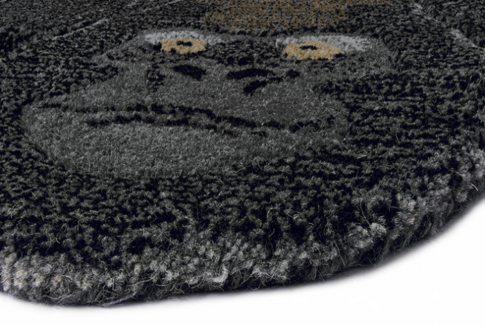 Kong Black Hand-Tufted Rug 90 х 150 cm