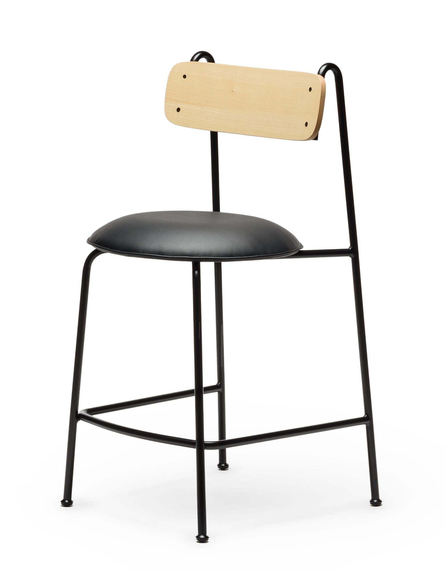 Lena Black Ash Wood Bar Chair