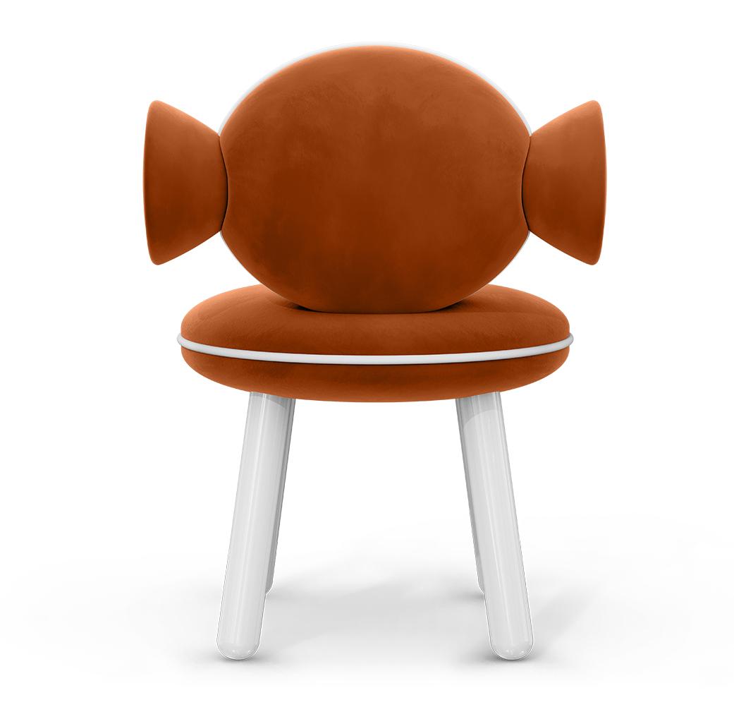Lollipop Red Velvet Kids Chair