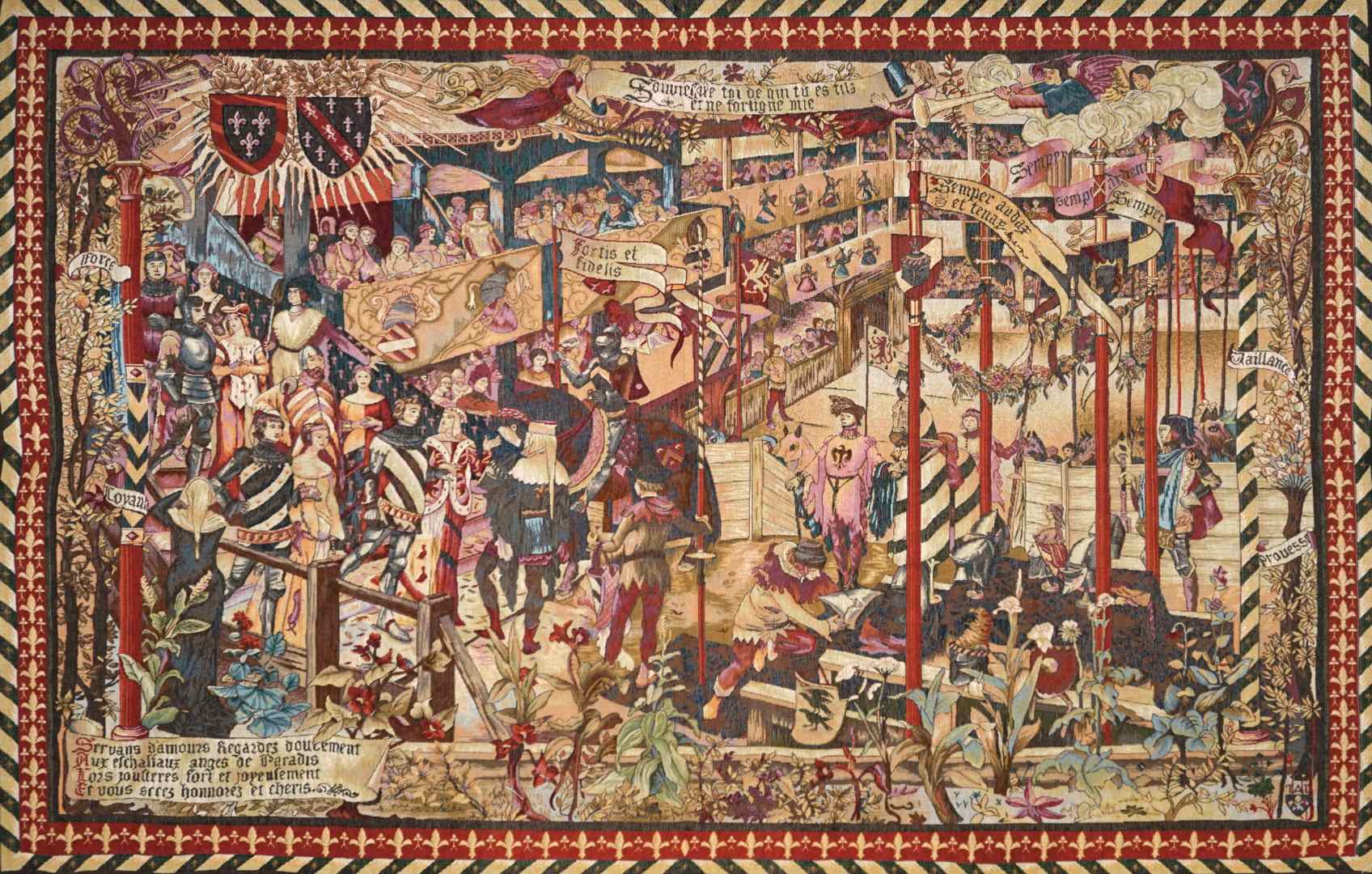 Medieval Tournament Woven Tapestry