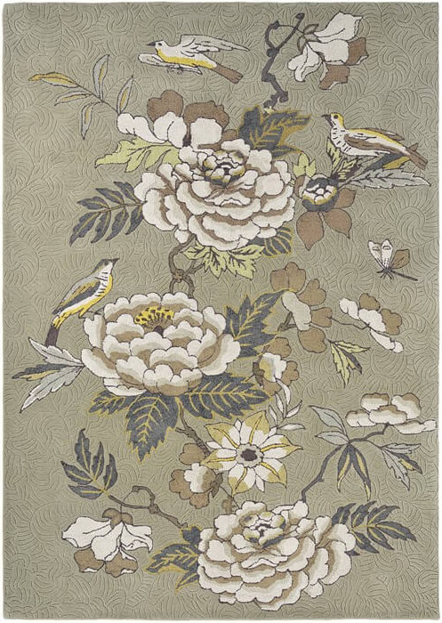 Floral Wool / Viscose Hand-Woven Rug | Size: 200 x 280 cm