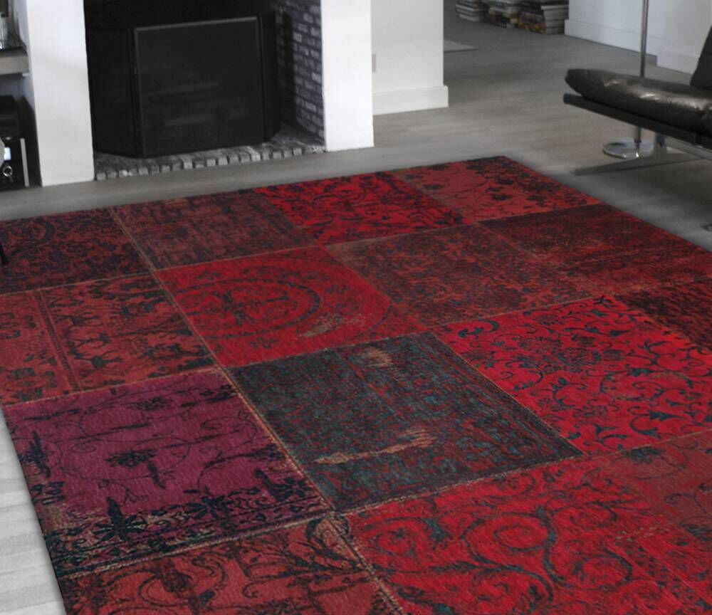 Patchwork Rug Multi Red
