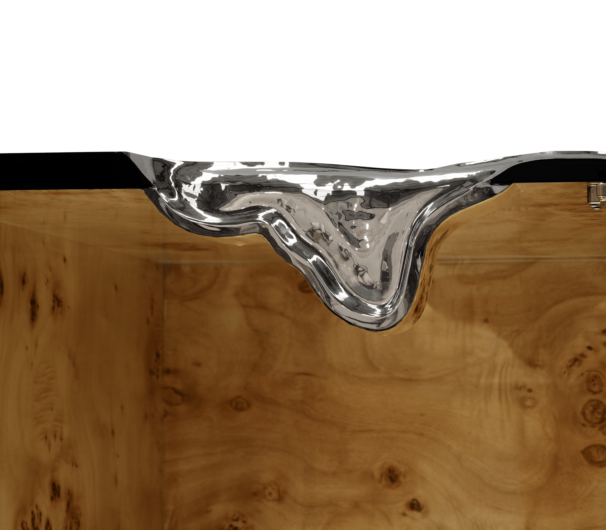 Fissure Silver & Black Designer Sideboard