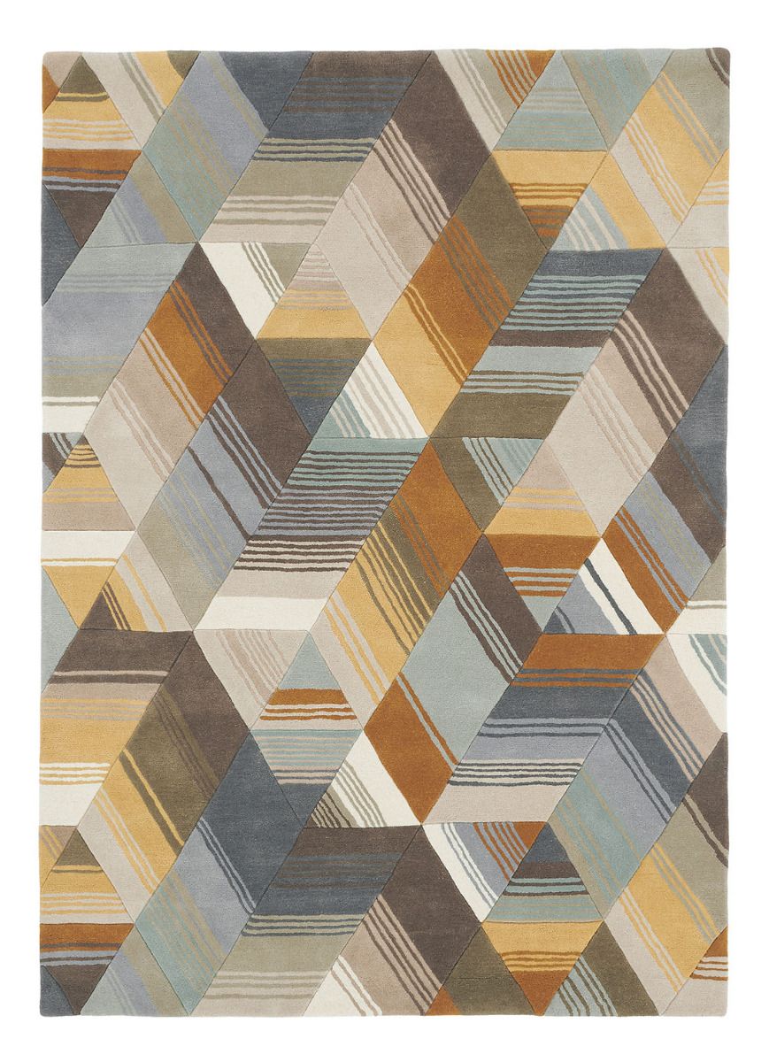 Geometric Wool Hand Woven Rug