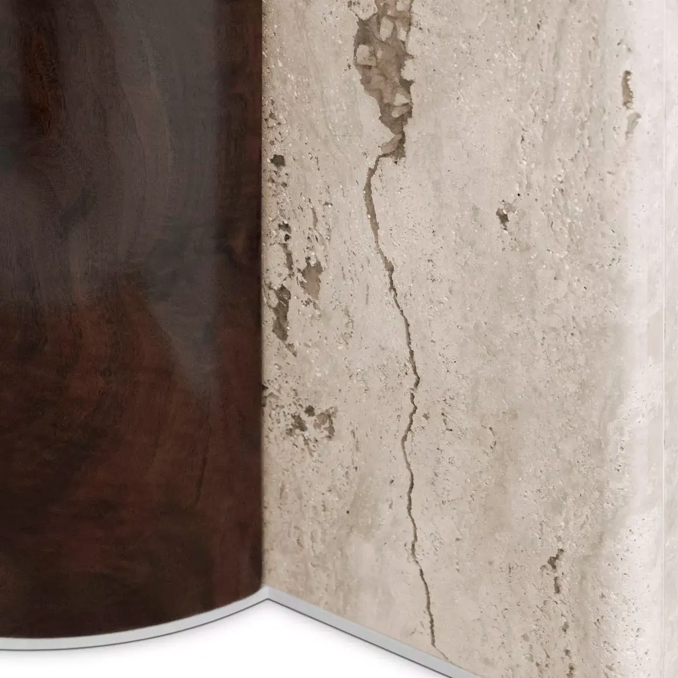 Parisian Travertine Marble Oval Table