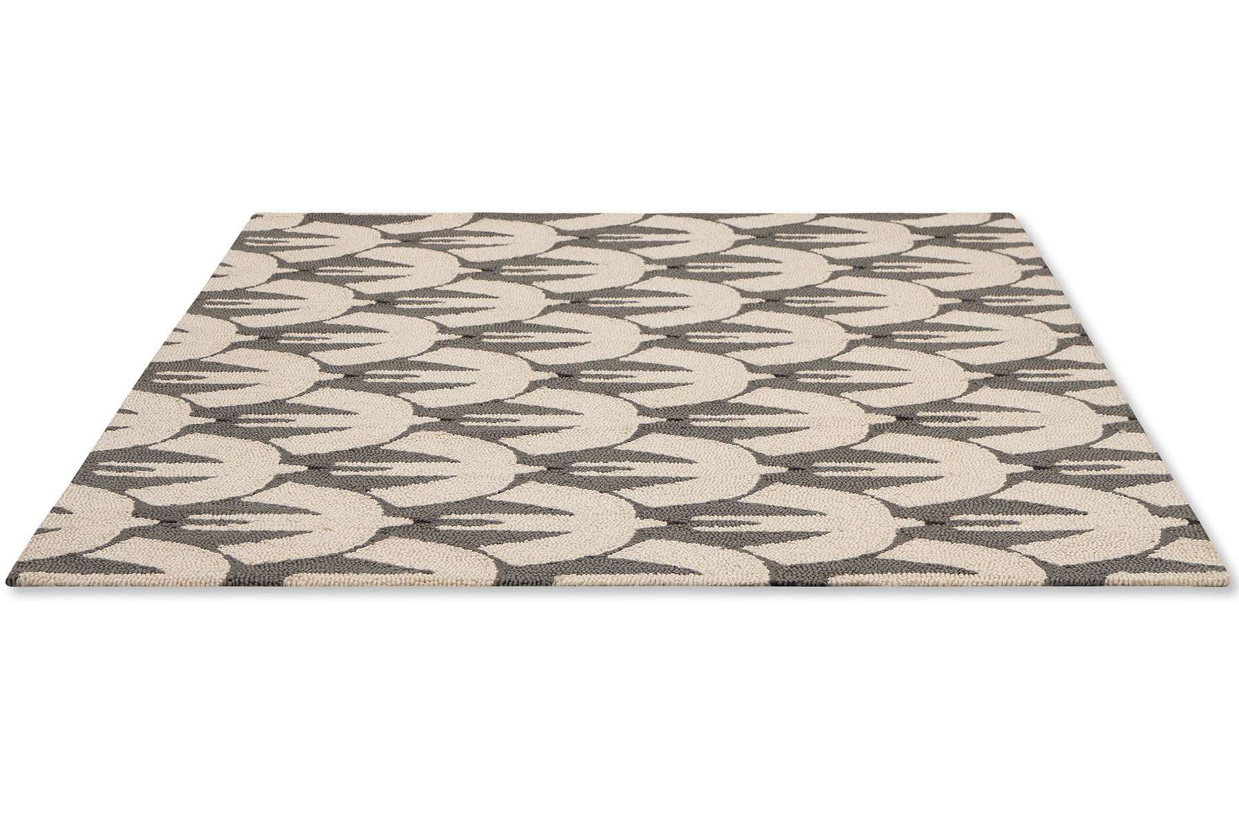 Birds Grey & Beige Outdoor Hand-Woven Rug
