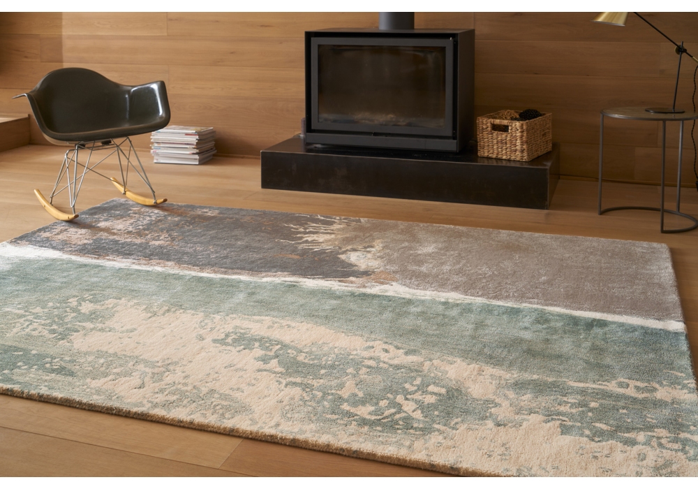Viscose / Wool Hand-woven Abstract Luxury Rug