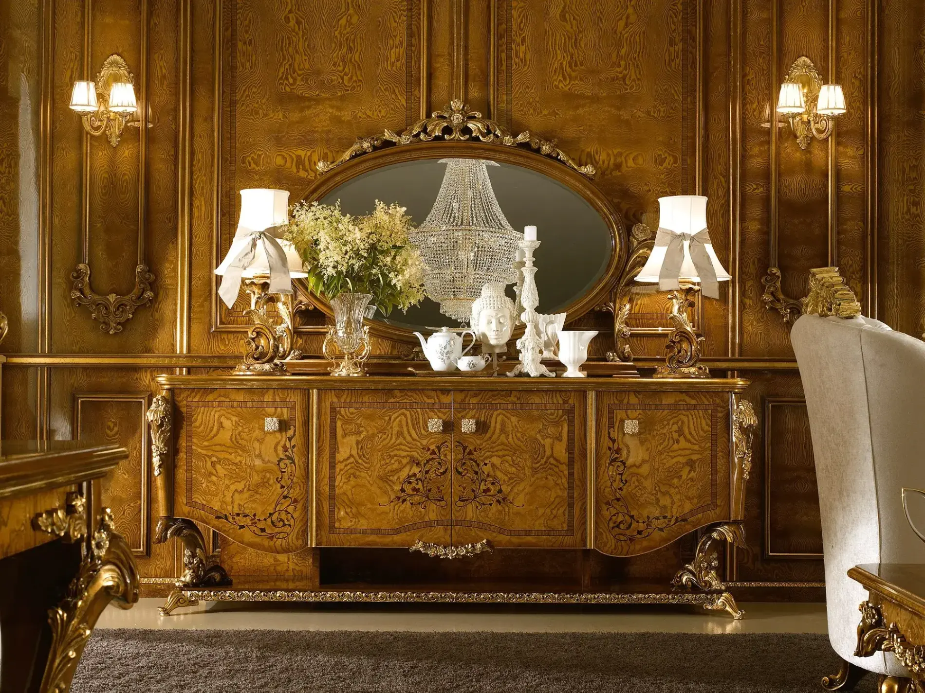 Luxury Italian Sideboard | Configuration: Without Mirror