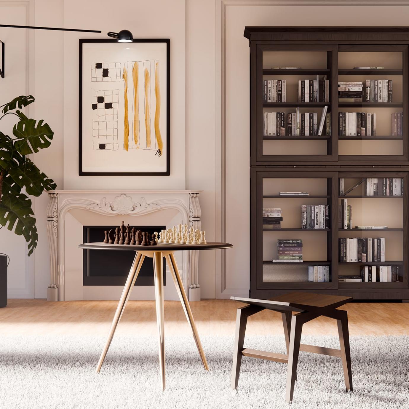 Icaro Dark Handcrafted Stool