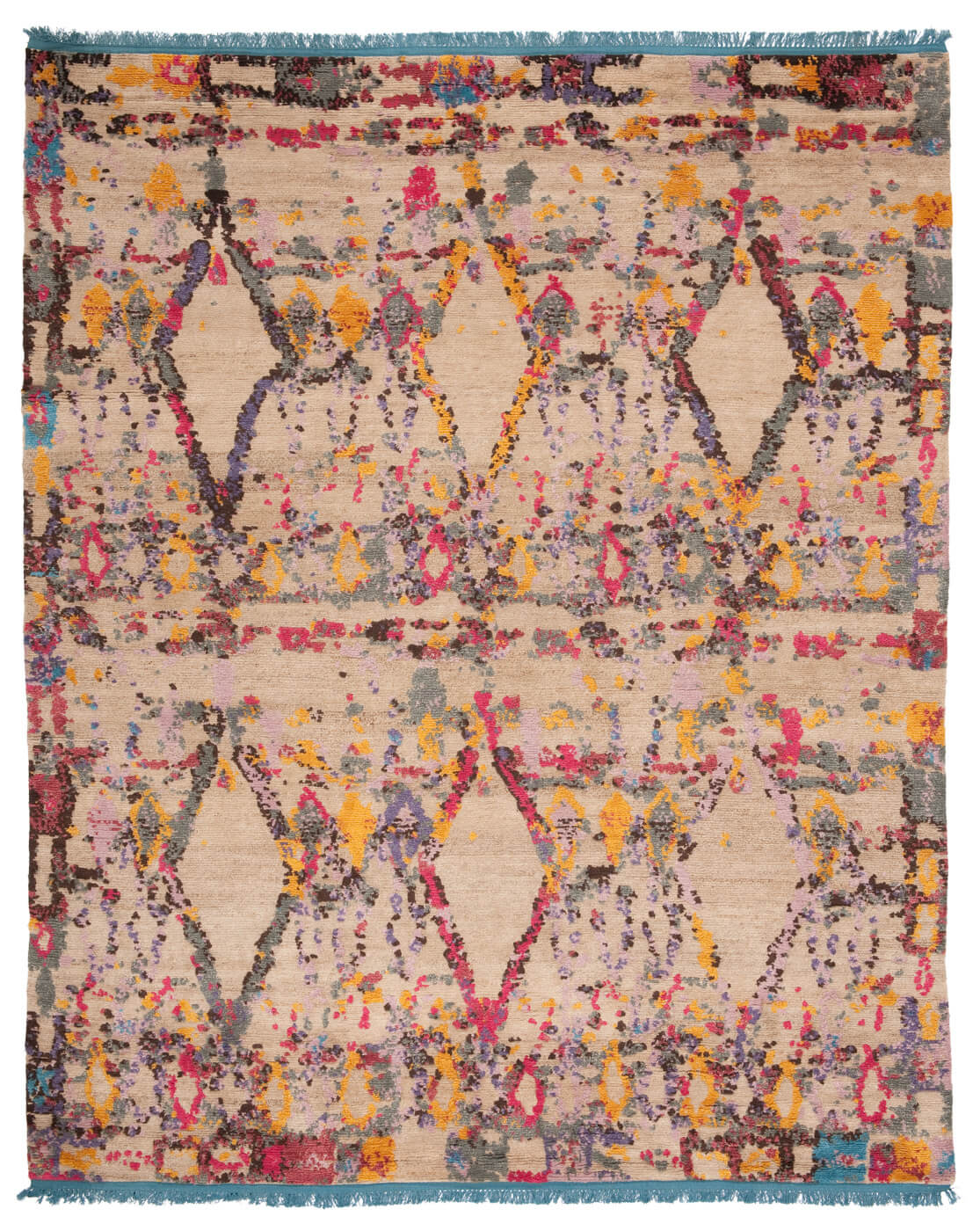 Hand-Woven Multicolored Luxurious Rug