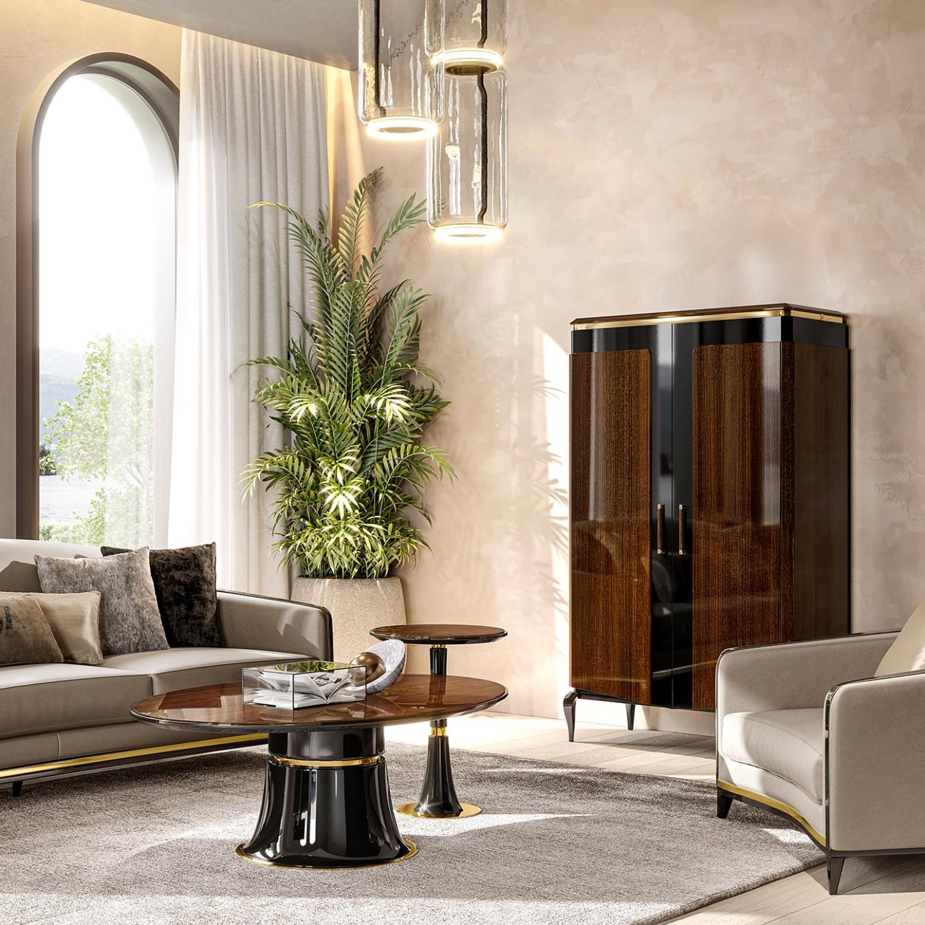Elegant Two-Door Bar Cabinet