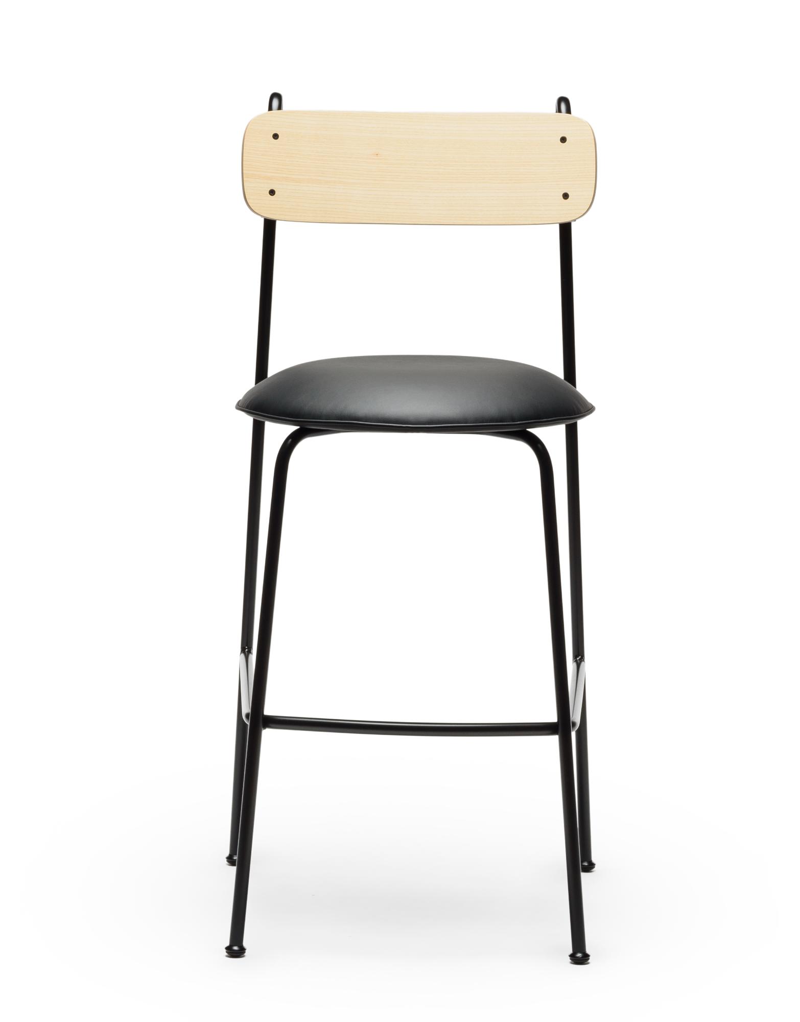 Lena Black Ash Wood Bar Chair
