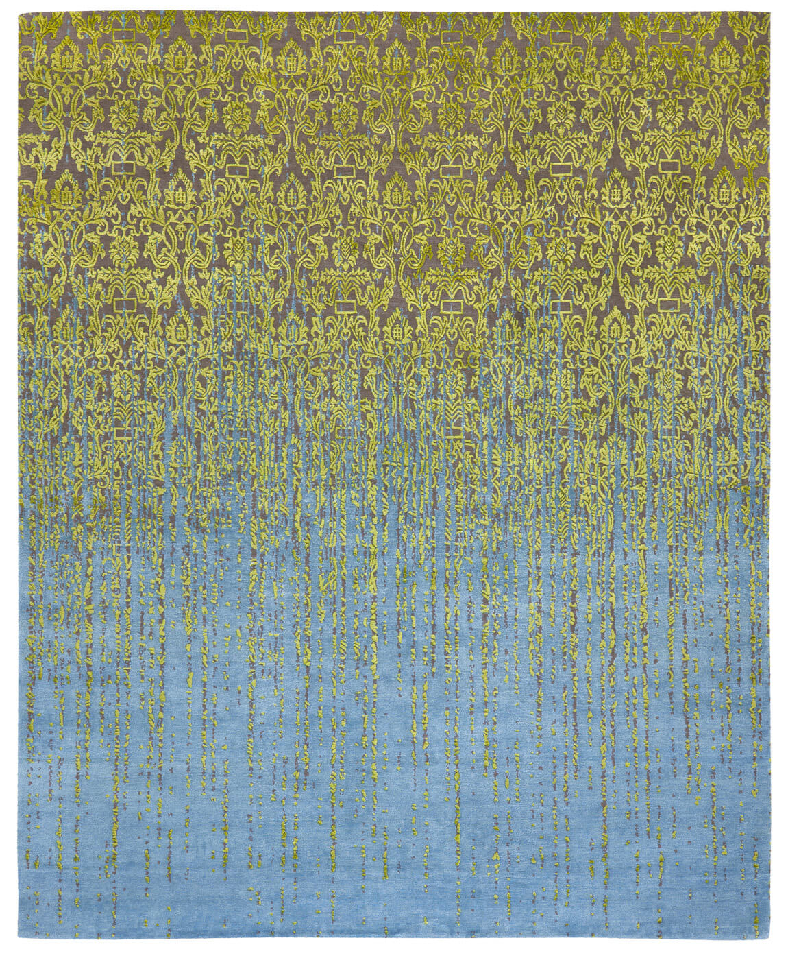 Roma Green / Blue Hand-woven Luxury Rug | Size: 250 x 300 cm