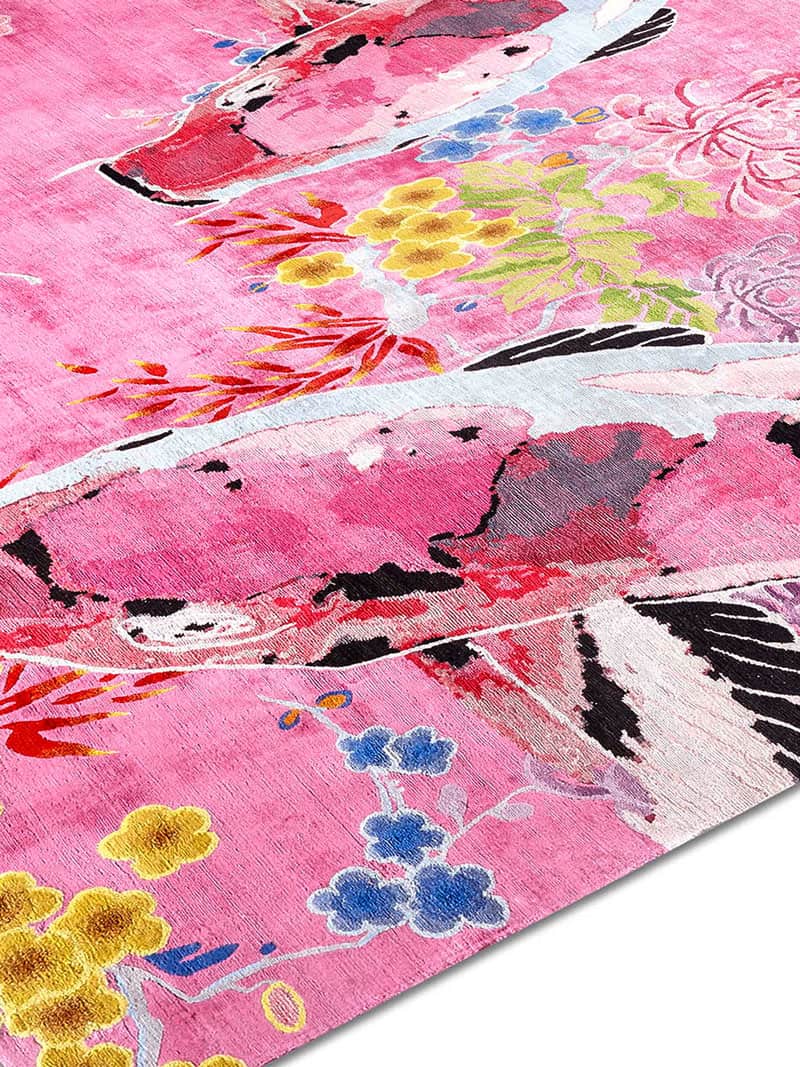 Fish Pink Luxury Hand-Woven Rug