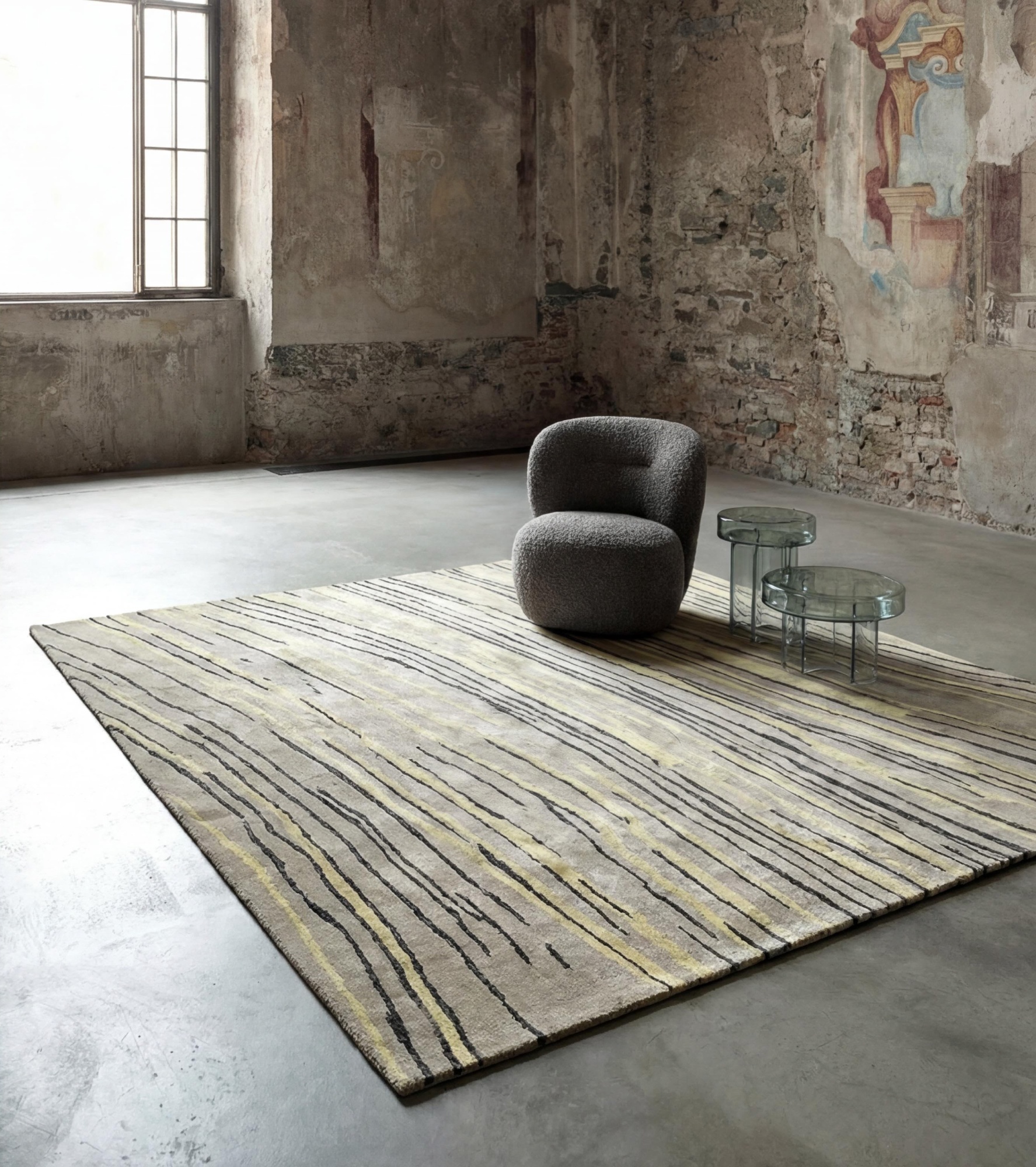 Sandy Strata Designer Rug