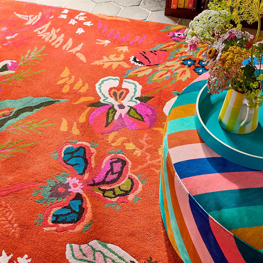 Garden Floral Amber/Lime Rug | Size: 170 x 240 cm